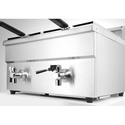 Indukční fritéza s výpustí - 2 x 8 l, HENDI, Profi Line, 16L, 230V/7000W, 577x609x(H)410mm | 215029